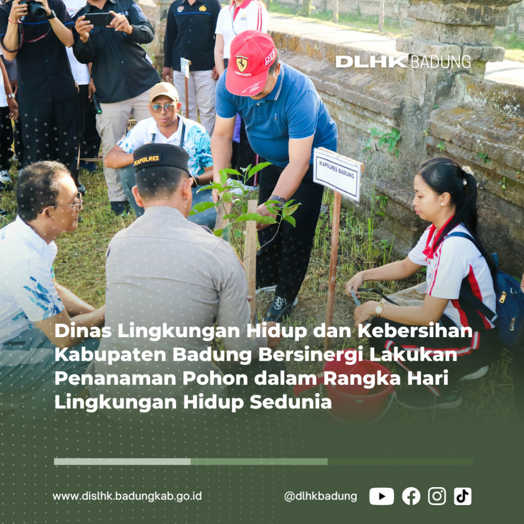 Dinas Lingkungan Hidup dan Kebersihan Kabupaten Badung Bersinergi Lakukan Penanaman Pohon dalam Rangka Hari Lingkungan Hidup Sedunia